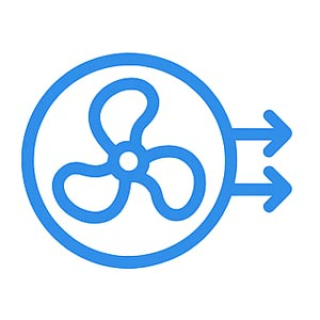 Icona: Rekuperace vzduchu a vody, větrání