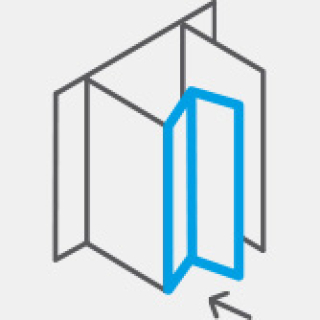 Sprchové dveře zalamovací