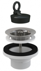 ALCA A31 Výpust umyvadlová 5/4" s nerezovou mřížkou Ø63 mm