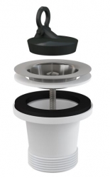 ALCA A34 Výpust dřezová zvýšená 6/4\" s nerezovou mřížkou Ø70 mm