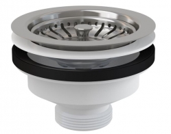 ALCA A37 Výpust dřezová 6/4" s uzavírací nerezovou mřížkou Ø115 mm