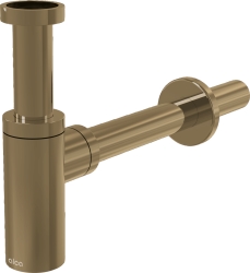 ALCA A400-G-B Umyvadlový sifon Ø32 DESIGN celokovový, GOLD-kartáčovaný mat