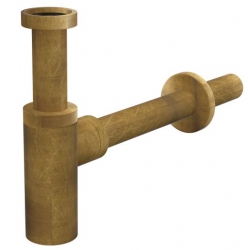 ALCA A400ANTIC Sifon umyvadlový DN32 DESIGN, bronz-antic