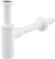 ALCA A400B Umyvadlový sifon Ø32 DESIGN celokovový, bílá