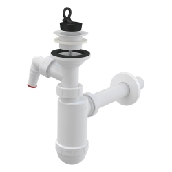 ALCA A420P Sifon umyvadlový Ø32 s přípojkou a plastovou mřížkou Ø63