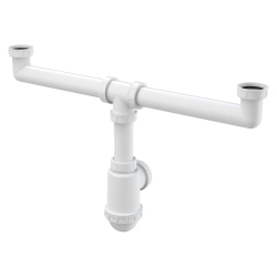 ALCA A448-DN50/40 Sifon pro dvoudřez s převlečnými maticemi 6/4\"