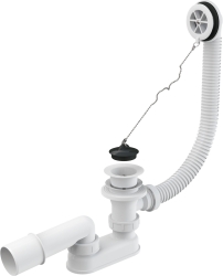 ALCA A502 Sifon vanový bílý s řetízkem, délka 570 mm