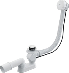ALCA A51B Sifon vanový automat komplet, délka 57 cm, bílá