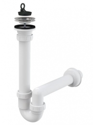 ALCA A800-DN40 Sifon dřezový trubkový s nerezovou mřížkou Ø70 mm