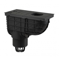 Náhled obrázku: ALCA AGV1 Univerzální lapač střešních splavenin 300×155/110 mm přímý, černá 