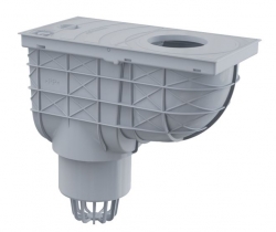 Náhled obrázku: ALCA AGV1S Univerzální lapač střešních splavenin 300×155/110 mm přímý, šedá 