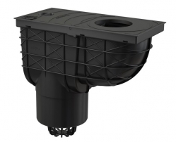 Náhled obrázku: ALCA AGV2 Univerzální lapač střešních splavenin 300×155/125 mm přímý, černá 