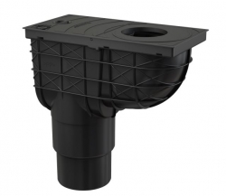 Náhled obrázku: ALCA AGV4 Univerzální lapač střešních splavenin 300×155/125/110 mm přímý, černá 