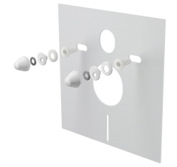 Náhled obrázku: ALCA Izolační deska pro závěsné WC a bidet s příslušenstvím a krytkou (bílá) M930 