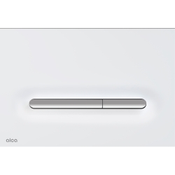 ALCA M1876-1 Ovládací tlačítko pro WC předstěnové instalační systémy, bílá-mat/chrom-lesk