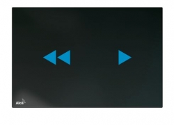 ALCA NIGHT LIGHT-2 Ovládací tlačítko bezdotykové pro předstěnové instalační systémy s podsvícením, sklo-černá