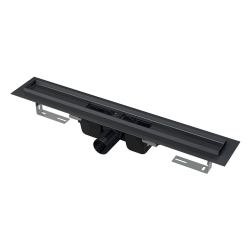 ALCA Odtokový sprchový žlab 30 cm pro perforovaný rošt APZ1 Black-300 černá-mat