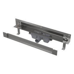 ALCA Odtokový sprchový žlab do stěny 85 cm pro vložení obkladu SPA-TWIN APZ5-TWIN-850