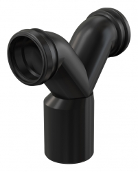 ALCA Spojovací dvojité koleno 90° s těsněním a ochrannými zátkami pro závěsné WC - M909