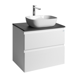 Aqualine ALTAIR II Koupelnová umyvadlová skříňka s deskou 68 cm bílá/antracit břidlice