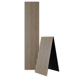 Aqualine DELUXE akustický obkladový panel 2400x520mm, dub/černá