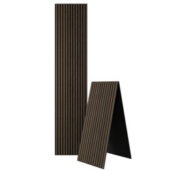 Aqualine DELUXE akustický obkladový panel 2400x520mm, ořech/černá