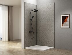 Náhled obrázku: Aqualine DENIPAN obkladový panel do sprchy 900x2100mm, šedý beton 