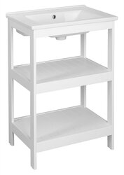  Aqualine ETIDE Policová skříňka pod umyvadlo 51,5x85x44 cm, bílá mat