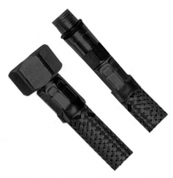 Aqualine Flexibilní nerezová hadice FxMBK M10x3/8", černá