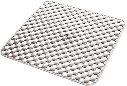 Aqualine GEO podložka do sprchového koutu 53x53 cm s protiskluzem, kaučuk, bílá