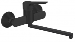 Aqualine Lotta Nástěnná dřezová baterie 150mm, černá mat - LT642B