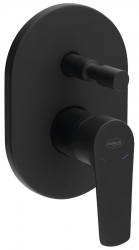 Aqualine Lotta Podomítková baterie, 2 výstupy, černá