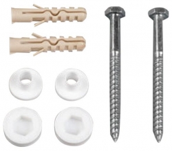 Aqualine MAK10 komplet pro kotvení WC mís, vrut 6x50, bílá