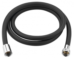 Aqualine NOPEL plastová sprchová hadice hladká, 150cm, černá