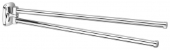Aqualine RUMBA Držák na ručníky otočný dvojitý 450 mm chrom