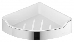 Aqualine SAMBA rohová police do sprchy, 218x63x218mm, leštěný nerez