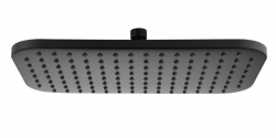 Aqualine Stropní sprcha, 200x350mm, ABS/černá