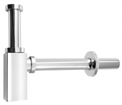 Aqualine Umyvadlový sifon 5/4\", odpad 32 mm, hranatý, chrom