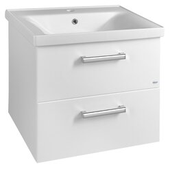 Aqualine Vega Umyvadlová skříňka 62x50x43,6 cm, 2xzásuvka, bílá - VG064