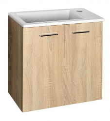 Aqualine Zoja/Keramia Fresh Koupelnová skříňka pod umyvadlo 49x50x23,5 cm,, dub platin