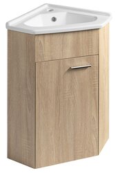 Náhled obrázku: Aqualine ZOJA umyvadlová skříňka rohová 39x74x39cm, dub platin - 50346 