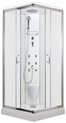 Arttec Masážní box se sedátkem 87x87x220cm Smaragd New model 5 chinchila