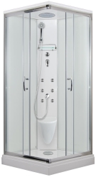 Arttec Masážní box se sedátkem 87x87x220cm Smaragd New model 5 clear