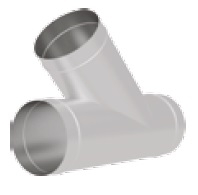 Náhled obrázku: Atrea Odbočka OBJ 45 stupňů, nerez 