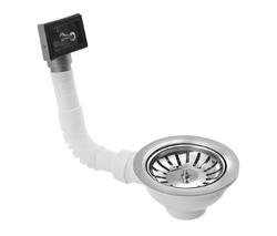 Bruckner Dřezová výpust 6/4" s přepadem, nerez