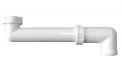 Bruckner Jednodřezový odtok pro úsporu místa 1"1/2, DN40, bílá - 155.134.0