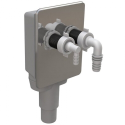 Bruckner Podomítkový sifon pro pračku a sušičku, 40/50mm, nerez