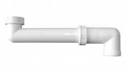 Bruckner Umyvadlový odtok šetřící místo 1\"1/4, DN40, bílá - 151.180.0