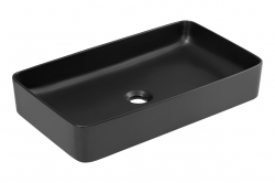 Comad Keramické umyvadlo na desku 61x34 cm SLIM 2 BLACK 61, černá