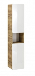 Comad Koupelnová skříňka vysoká ARUBA WHITE 800, 170x35x32 cm, dub Craft/bílá lesk